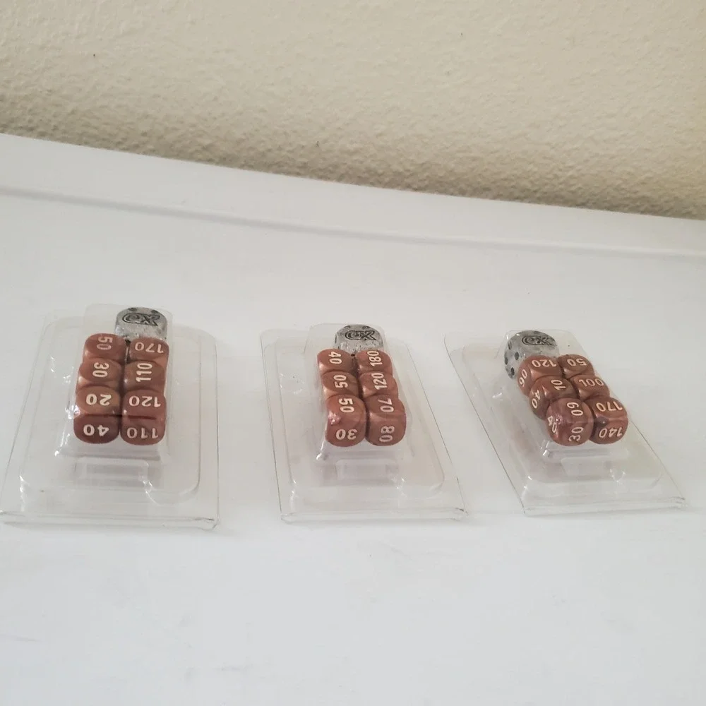 Pokemon TCG Damage Counter Dice Sets Copper Marbled ex Marker 3 Packs New